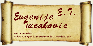 Evgenije Tucaković vizit kartica